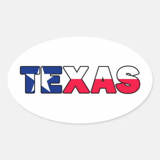 Texas Ovale Sticker (Voorkant)
