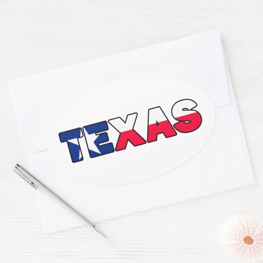 Texas Ovale Sticker (Envelop)
