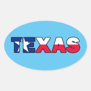 Texas Ovale Sticker
