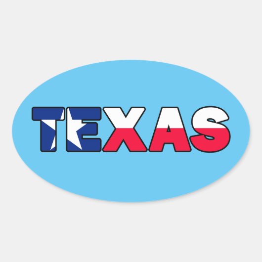 Texas Ovale Sticker (Voorkant)
