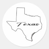 Texas-overzicht Ronde Sticker (Voorkant)