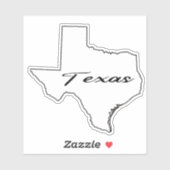 Texas-overzicht Sticker (Vel)