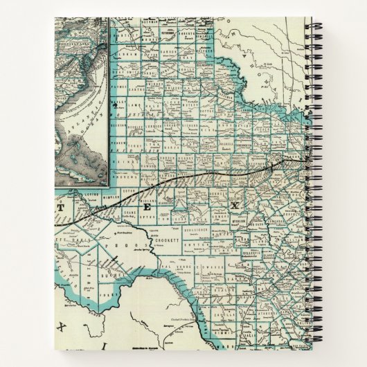 Texas Pacific Railway Notitieboek (Achterkant)