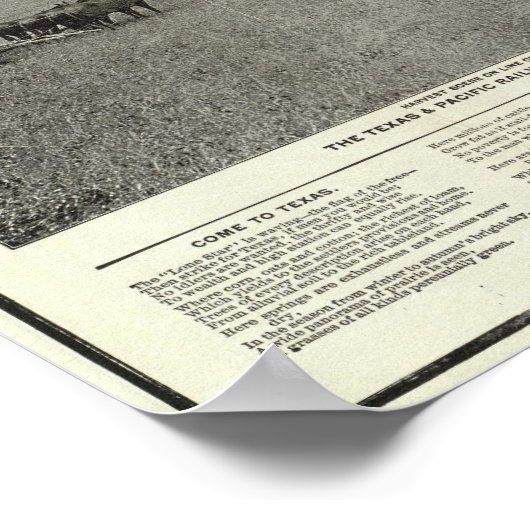 Texas Pacific Railway Poster (Hoek)