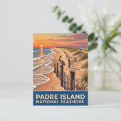Texas Padre Island National Seashore Briefkaart (Staand voorkant)