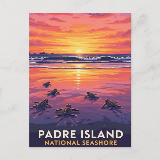 Texas Padre Island National Seashore Briefkaart (Voorkant)