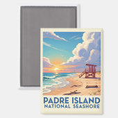 Texas Padre Island National Seashore Magneet (Voorkant / Achterkant)