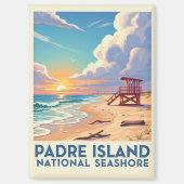 Texas Padre Island National Seashore Magneet (Voorkant)