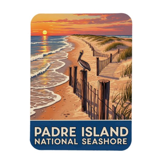 Texas Padre Island National Seashore Magneet (Verticaal)
