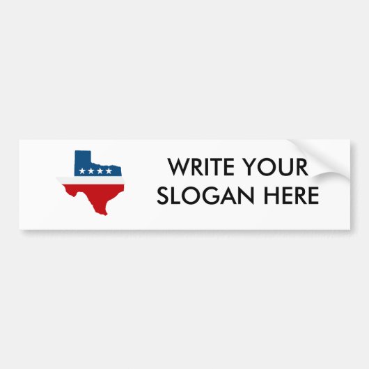 TEXAS-PARTIJ BUMPERSTICKER (Voorkant)