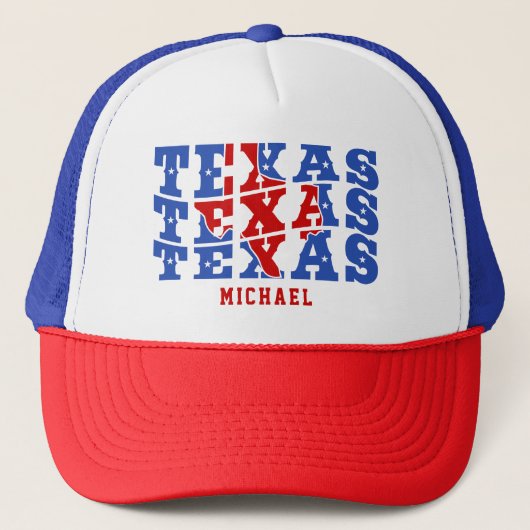 Texas Patriotic State Love USA Trucker Pet (Voorkant)