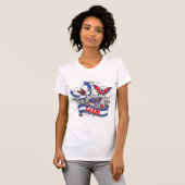 Texas Patriotism Butterfly T-shirt (Voorkant volledig)