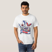 Texas Patriotism Butterfly T-shirt (Voorkant volledig)