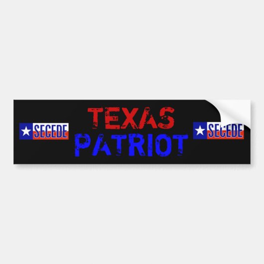 Texas Patriott Bumpersticker (Voorkant)
