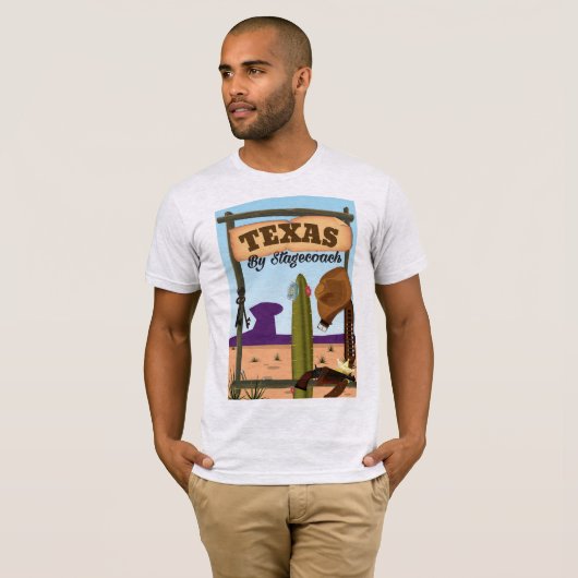 Texas Per Postkoets T-shirt (Voorkant volledig)
