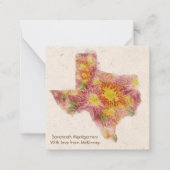 Texas Persoonlijke Zinnia Note Kaart Notitiekaartje (Voorkant)