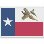 Texas Pheasant Flag Sticker (Voorkant)