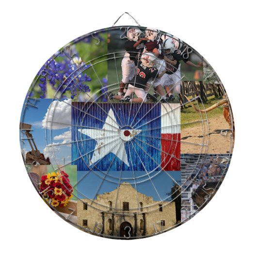 Texas Photo Mosaic Dartbord (Voorkant)