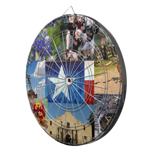 Texas Photo Mosaic Dartbord (Voorkant Rechts)
