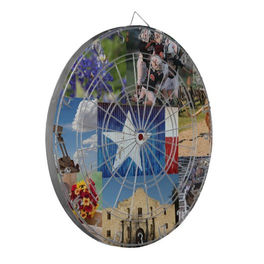 Texas Photo Mosaic Dartbord (Voorkant Links)