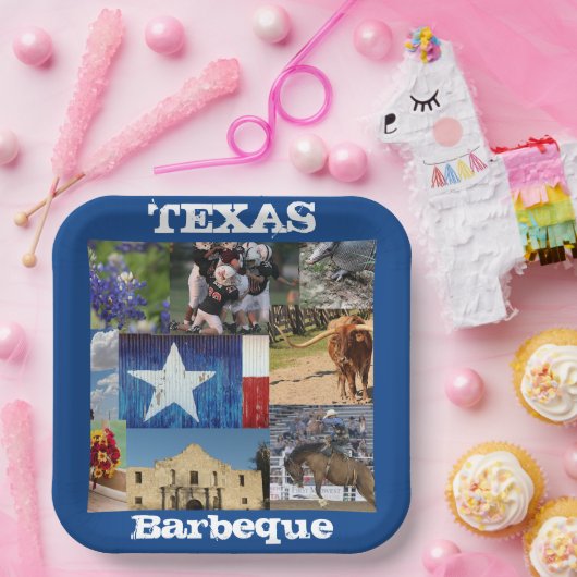 Texas Photo Mosaic Papieren Bordje (Feest)