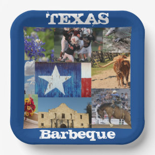 Texas Photo Mosaic Papieren Bordje
