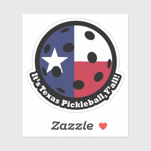 Texas Pickleball Sticker (Vel)