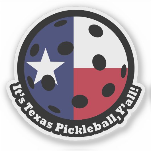 Texas Pickleball Sticker (Voorkant)