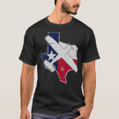 Texas Pilot State Flag C172 Skyhawk Airplane T-shirt (Voorkant)