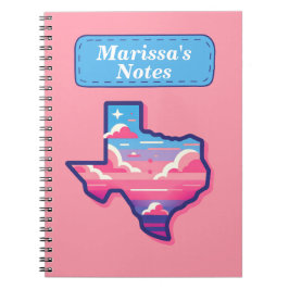 Texas Pink en Blue Cotton Snoep Skies Notitieboek