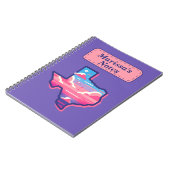 Texas Pink en Blue Cotton Snoep Skies Notitieboek (Linkerzijde)
