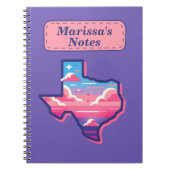 Texas Pink en Blue Cotton Snoep Skies Notitieboek (Voorkant)