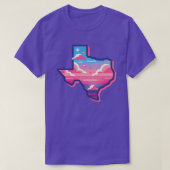 Texas Pink en Blue Cotton Snoep Skies T-shirt (Design voorkant)