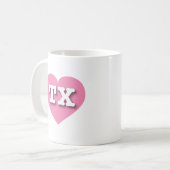 Texas Pink Heart - Ik hou van TX Koffiemok (Voorkant links)