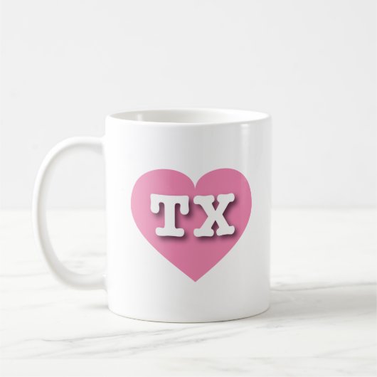 Texas Pink Heart - Ik hou van TX Koffiemok (Links)