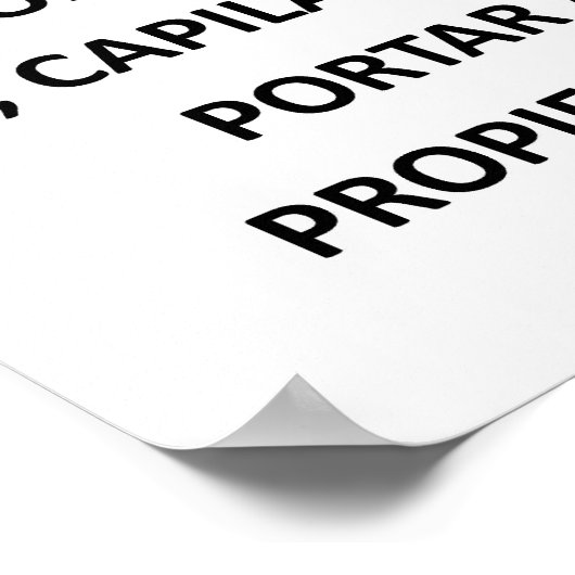 Texas Pistool Law - Basic White - Verzegelde carry Poster (Hoek)