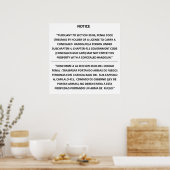 Texas Pistool Law - Basic White - Verzegelde carry Poster (Keuken)