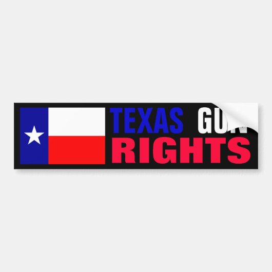 Texas Pistool Rights Bumpersticker (Voorkant)