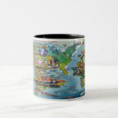 Texas Planet Two-Tone Coffee Mok (Center)