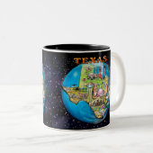 Texas Planet Two-Tone Coffee Mok (Voorkant rechts)