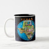 Texas Planet Two-Tone Coffee Mok (Links)