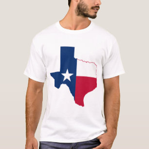 Texas-plattegrond T-shirt