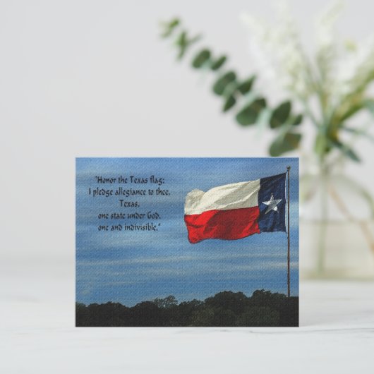 Texas Pledge Briefkaart (Staand voorkant)
