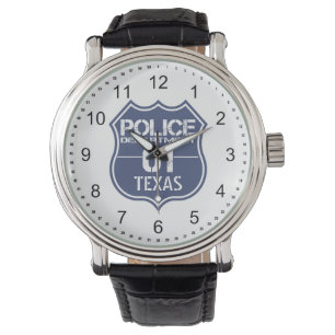 Texas Police Department Shield 01 Horloge