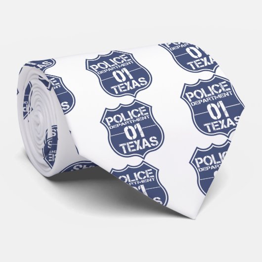 Texas Police Department Shield 01 Stropdas (Opgerold)