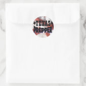 Texas Prepper Ronde Sticker (Tas)