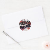 Texas Prepper Ronde Sticker (Envelop)