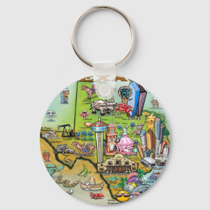 Texas Pretkaart Sleutelhanger