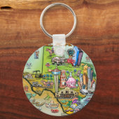 Texas Pretkaart Sleutelhanger (Voorkant)