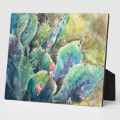 Texas Prickly Cactus - Waterverf Art Print Fotoplaat (Zijkant)